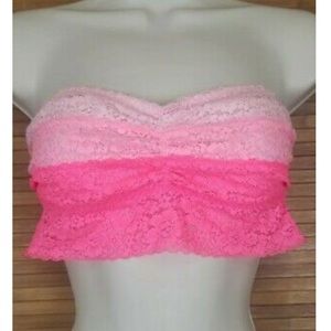 VS Pink NWOT xs lace pink ombré bandeau